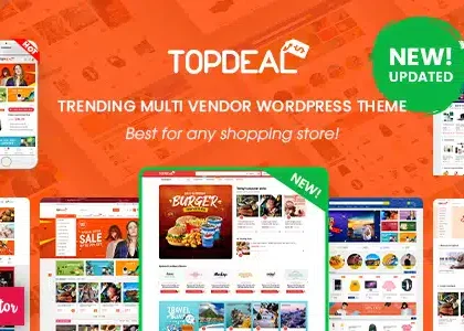 TopDeal – Multi Vendor Marketplace Elementor WooCommerce WordPress Theme (Mobile Layouts Ready)